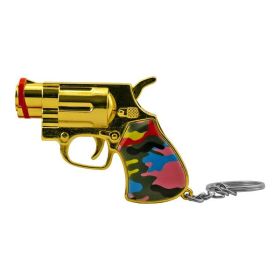 American Revolver Style Pistol Refillable Torch Lighter Keychain - Diamond Visions