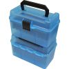 MTM Deluxe Ammo Box 50 Round 223 Rem/7.62 x 37 (Clear Blue)